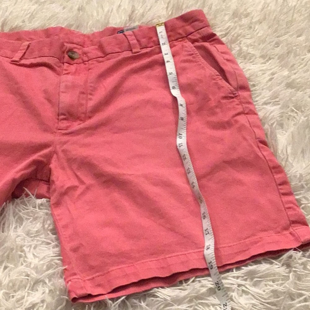 Vineyard Vines Men’s Coral Flat Front Shorts Size 35 Cotton Stretch Preppy - Picture 8 of 16